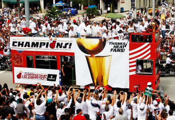 Yes we printed the Heat Parade Banners! #heatnation!