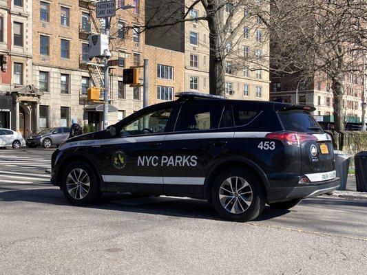 Central Park West and 100 Street a rare sight, Park Ranger. 04/02/21