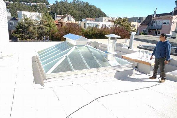 Roof and center patio skylight 2