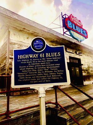 "The Blues Highway" Legendary Highway 61 visitors center. Tunica, MIssissippi.