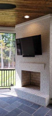 Exterior Brick / Stone installation!!! Give us a call (833) HANG-TVS