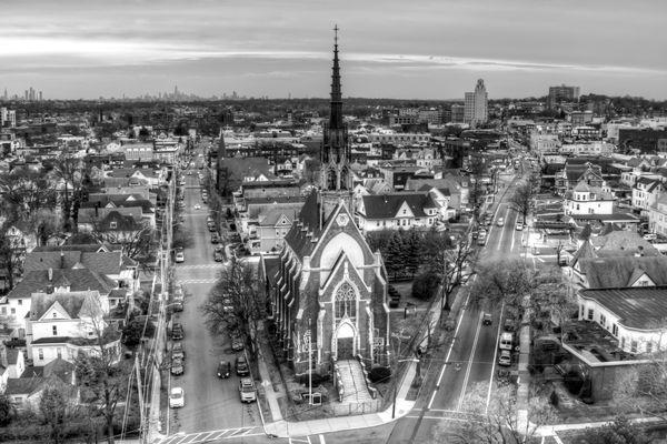 Wanted to take another picture of the this church in Black and White with a view of the City of Passaic.