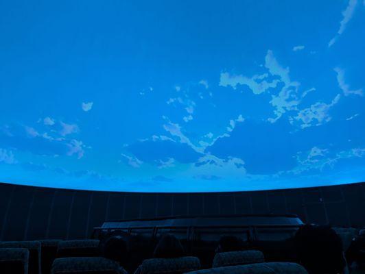 Inside the planetarium, before the show started