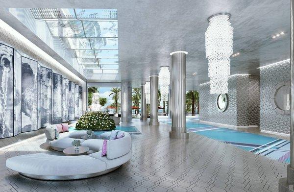 Designed by Lagerfeld, Sunny Isles lobby extraordinaire.