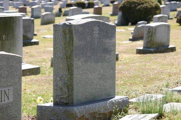 Headstone with inscription