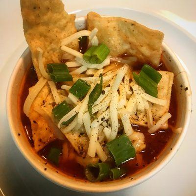 Homemade Chicken Tortilla Soup.