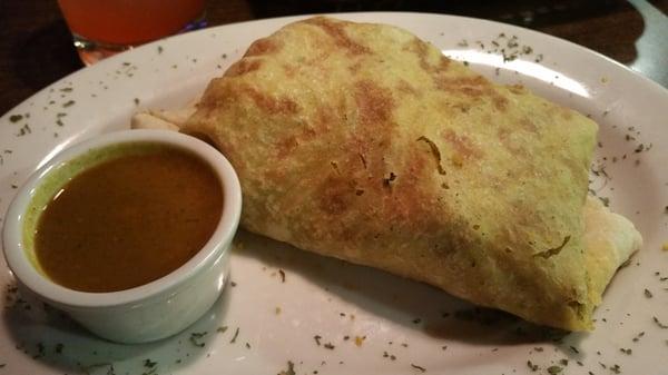 Combo Roti; Shrimp and Goat