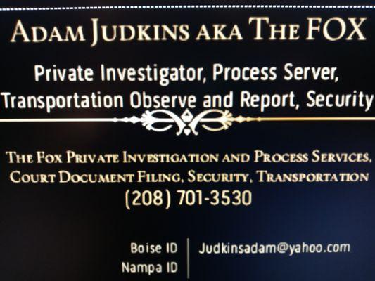 The Fox private Investigating And Process Services