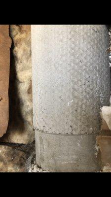 Example of asbestos transite pipe