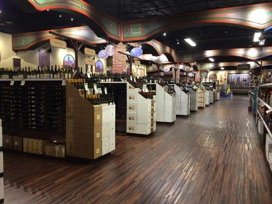 This is just the wine section