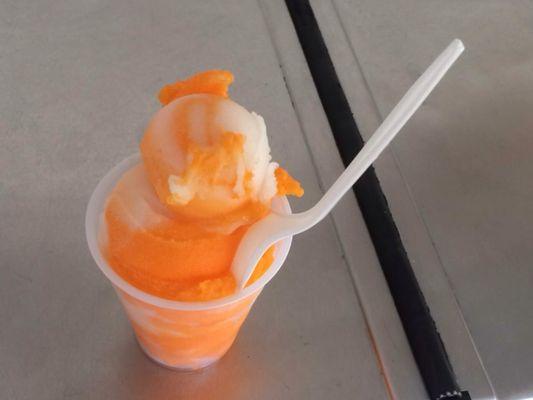 Orange n cream Italian ice