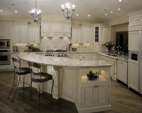 Traditional kitchen cabinets and countertops