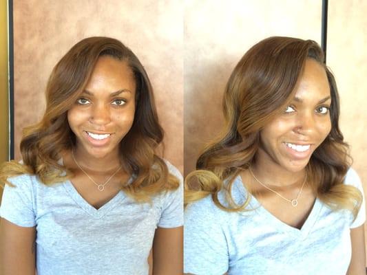 Color and sewn install completed at [Humble]Hair! Another natural looking, versatile install!