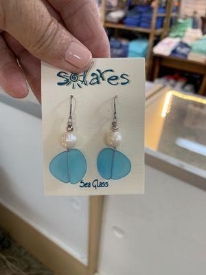 Earrings on sale at The Beached Whale, Ocean Drive, Vero Beach, Florida.