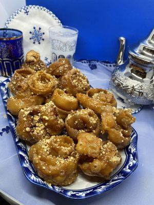 Moroccan cookies and tea