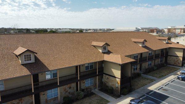 This apartment building got a new roof paid for by their insurance. Look at that clean install!