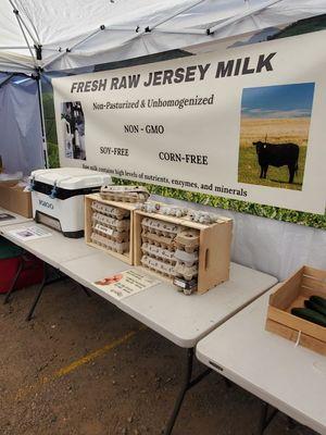 Fresh Farm Eggs and Raw Jersey Milk