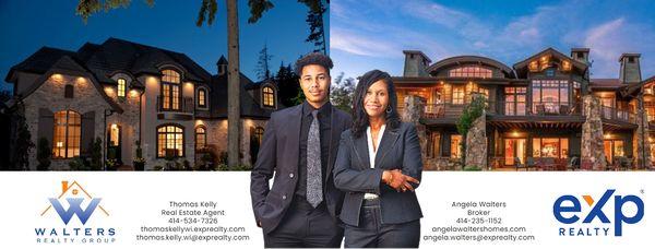 Thomas Kelly (Real Estate Agent, left), Angela Walters (Broker, right)