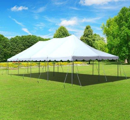 20'x40' Pole Tent White
 $300.00 Day Rental