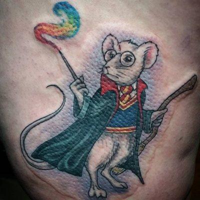 Harry Potter Mouse by Justin Whitehouse, Lovely Monkey Tattoo & Piercing