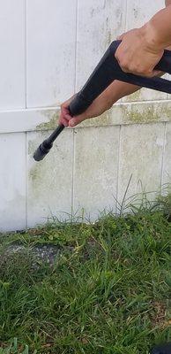 Fence power washing