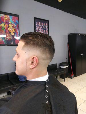 Scissor top bald fade by @josue_lefty_flores