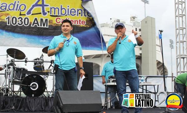 Los Hijos de la Tarde (Manuel Duran and Tony Quintero) presenting at Festival Latino 2014 held in Tiger Lane