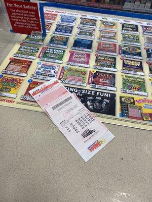 Purchased lottery tickets