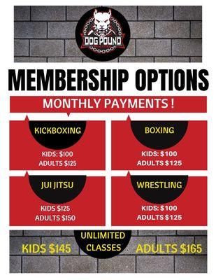 Membership options