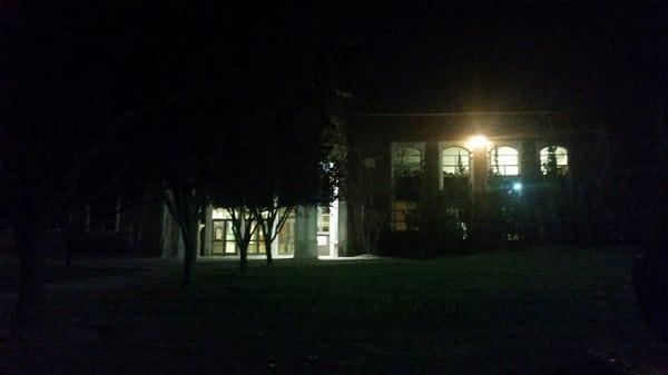 The yeshiva at night - illuminating the world with the light of Torah