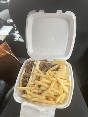 Cheese Steak and Fries Combo