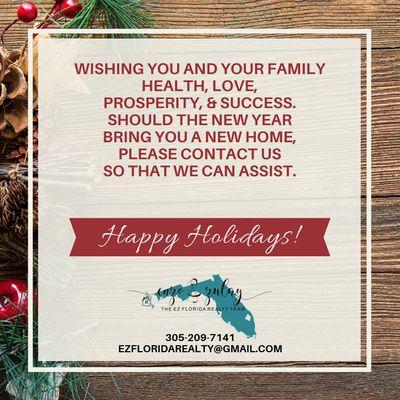 Happy Holidays from The EZ Florida Realty Team!