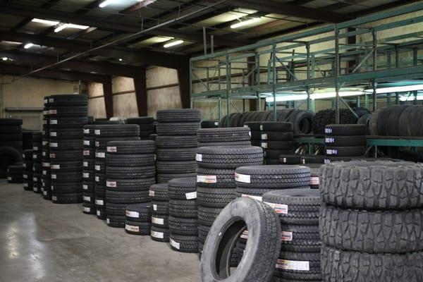 large selection of new and used tires