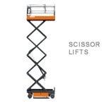 Scissor lifts come with optional proportional steering system.