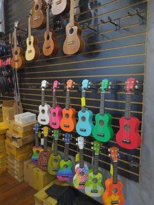 UKULELE HEAVEN! If these colors don't get your little strummer excited nothing will!