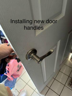 Handyman, installed new door handle