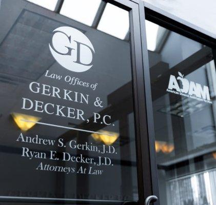 Gerkin & Decker P.C.'s office door