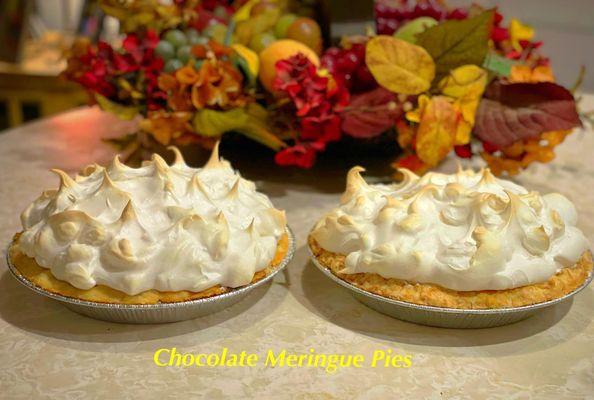 Chocolate Meringue Pies $20