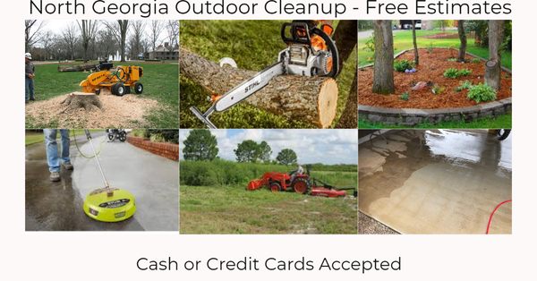 Outdoor cleanup services - Commercial and Residential - including : Pressure Washing--Stump grinding--Brush and Undergrowth cleanup