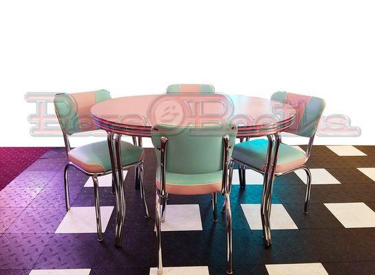 Pink Lady Dinette Set with 4 matching chairs