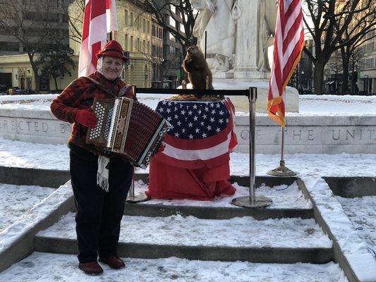 Groundhog Day performance Febr 2nd 2019 at DuPont Circle Washington DC