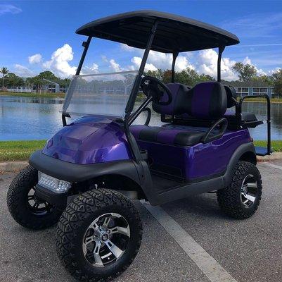 Purple Lifted club car