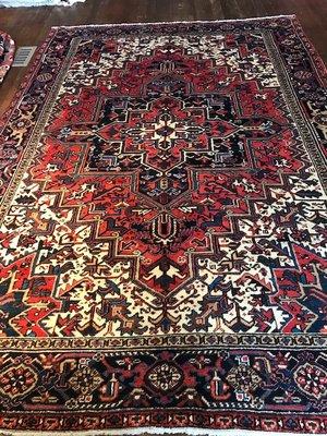 7'8 x 11 Semi Antique Persian Heriz