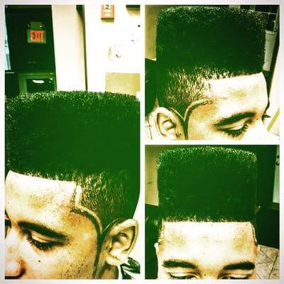 High top fade with double shape up