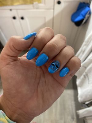 Acrylic nails with nail art