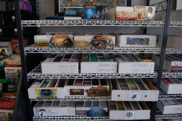 Just a small sample of the organization of the magic singles at our store!