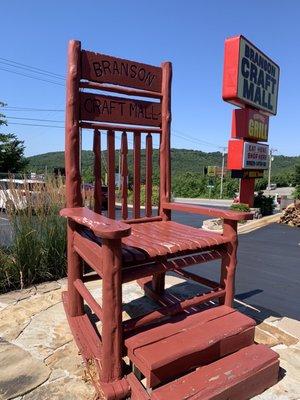 Rocking chair out front