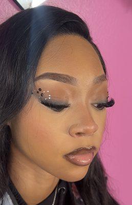 Book this look under "RichGlam + add rhinestones"