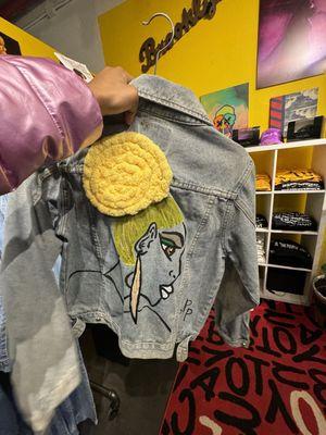 Hand painted denim jacket