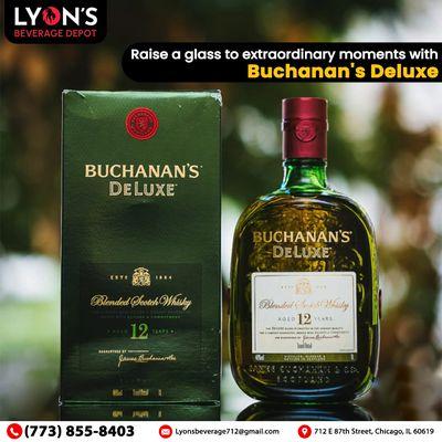 Cheers to unforgettable moments with Buchanan's Deluxe!  Raise your glass and shop now at #LyonsBeverageDepot.

#BuchanansDeluxe